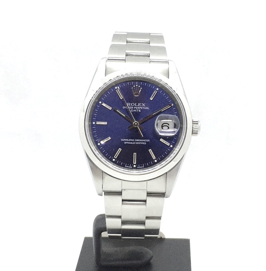 Oyster Perpetual Date 34.5mm Blå skive