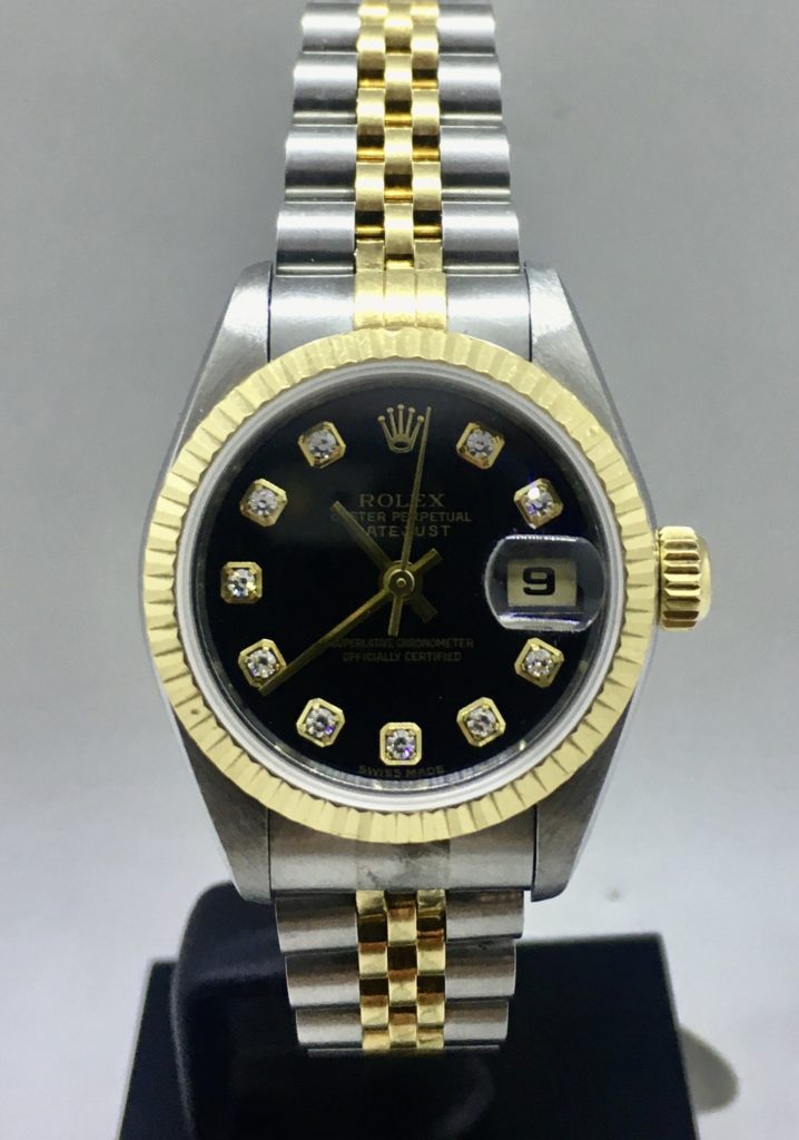 Datejust Guld/stål 26 mm m. diamanter