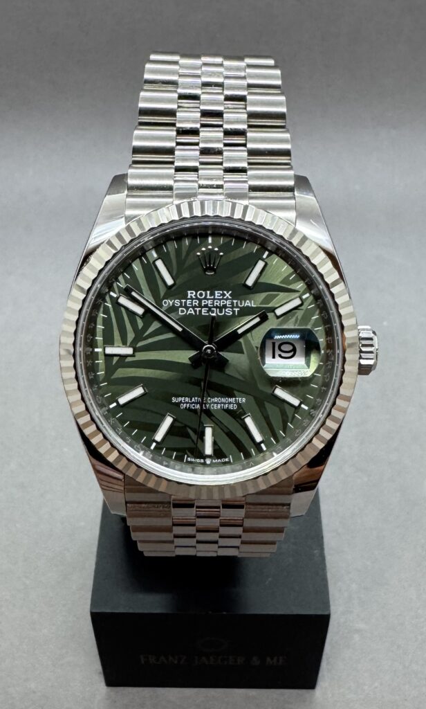 Datejust 36 mm Grøn Palme skive.