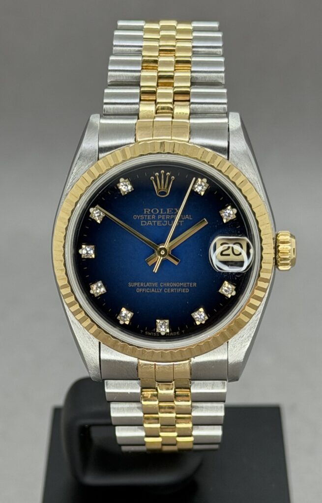 Datejust 31 mm Vignette skive Guld/stål m. diamanter