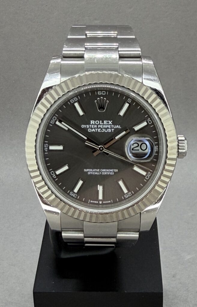 Datejust 41 Grå skive. Oyster lænke