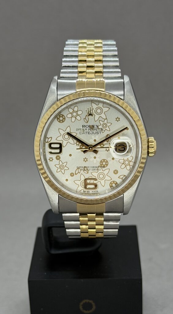 Datejust 36 Guld/Stål Blomster skive.