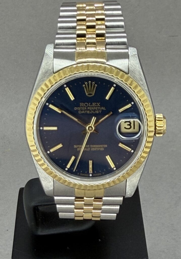 Datejust 31mm Guld/stål Blå skive